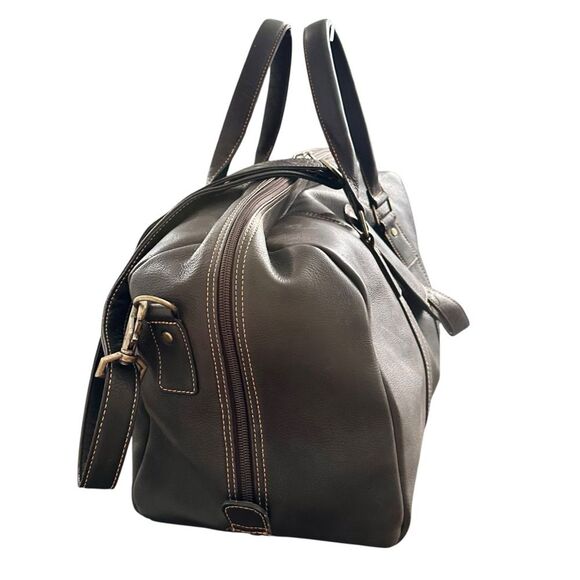 Links & Kings Leather Club Duffel Bag Brown Cafe - Picture 4 of 16